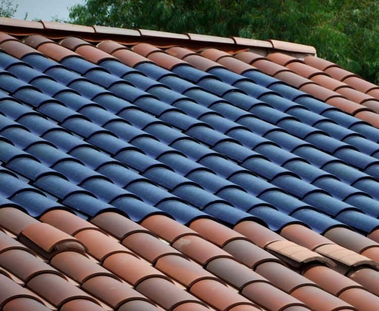 Tesla solar shingle roof tiles